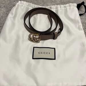 Pearl Gucci GG Belt